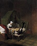 Daniel Chodowiecki The Lying-in Room oil painting reproduction